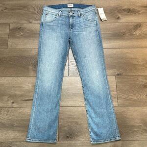 Hudson Bailey Mid Rise Crop Baby Boot Stretch Blue Jeans Size 28‎